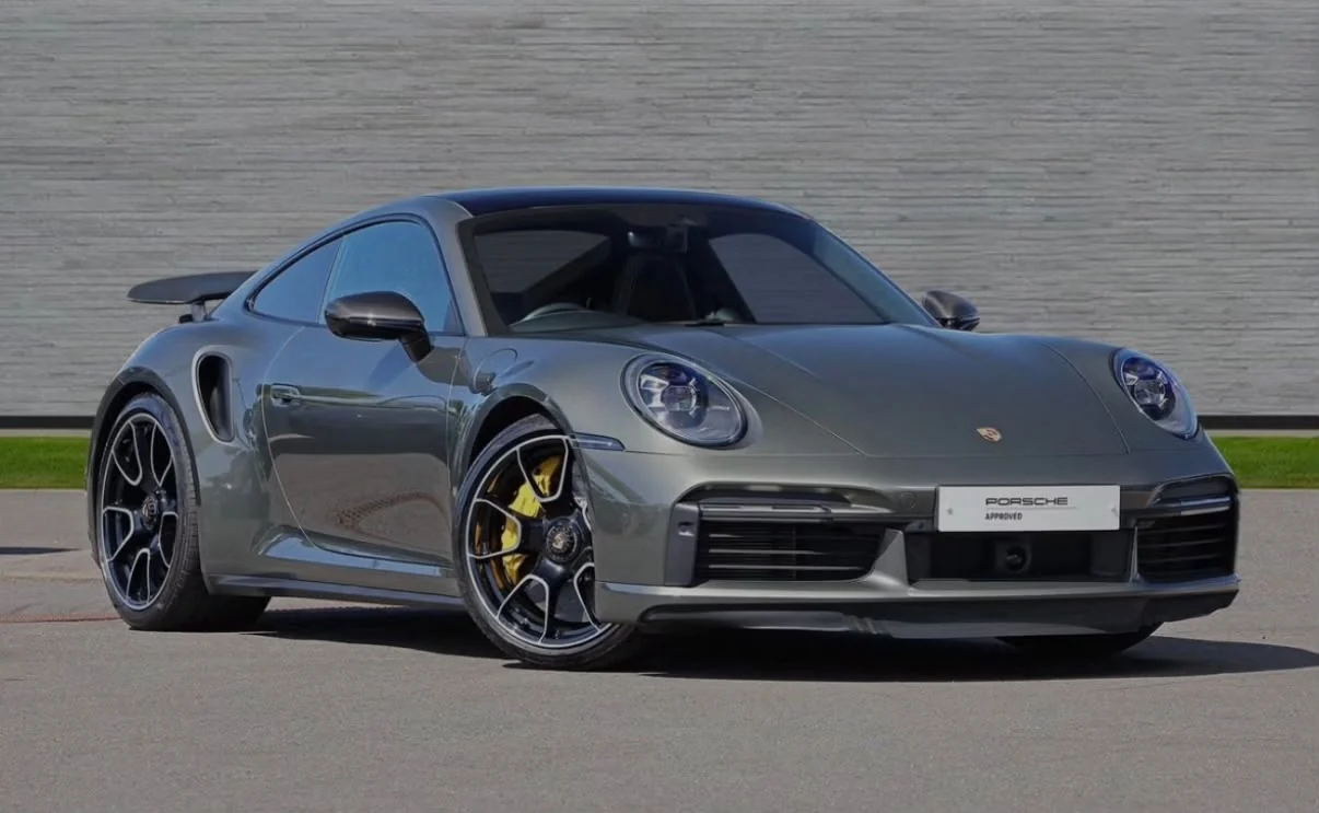 Grey 2023 Porsche 911 Turbo S coupé